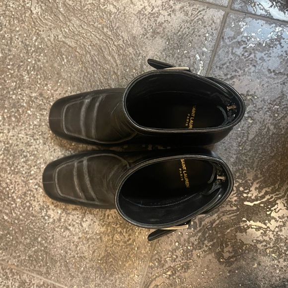 SAINT LAURENT BLACK LEATHER MILES BOOT - Picture 4 of 5